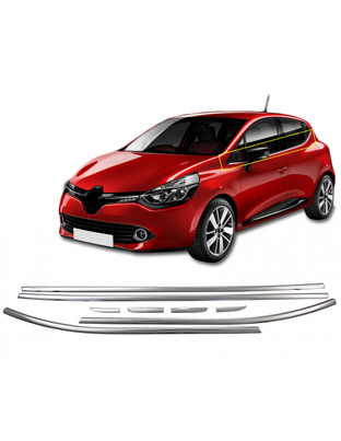 TRIM  ΠΑΡΑΘΥΡΩΝ ΑΥΤΟΚΟΛΛΗΤΑ ΧΡΩΜΙΟΥ 8ΤΕΜ. ΓΙΑ RENAULT CLIO IV 5D 2012+