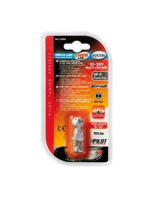 P21/5W 10-28V BAY15d MEGA-LED 150LM ΔΙΑΘΛΑΣΗΣ ΚΟΚΚΙΝΟ (ΔΙΠΟΛΙΚΟ) BLISTER 1ΤΕΜ.