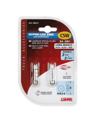 24/28V C5W SV8,5-8 HYPER-LED9 9x36mm