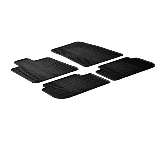 LAMPA - ΠΑΤΑΚΙΑ ΑΥΤΟΚΙΝΗΤΟΥ ΑΠΟ ΛΑΣΤΙΧΟ ΓΙΑ PEUGEOT 407 01/2004-2011 ΣΕ ΜΑΥΡΟ ΧΡΩΜΑ ME ΚΟΥΜΠΩΜΑΤΑ - 4 ΤΕΜ.