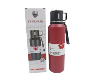ΑΝΟΞΕΙΔΩΤΟ ΘΕΡΜΟΣ ΚΟΚΚΙΝΟ1500ml ΜΕ ΚΑΠΑΚΙ-ΚΟΥΠΑ XZ-7809-1