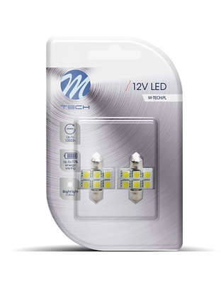 ΛΑΜΠΑΚΙΑ ΠΛΑΦΟΝΙΕΡΑΣ C5W/C10W 12V 1,44W SV8,5 31mm LED 6xSMD5050 ΛΕΥΚΟ 2ΤΕΜ.