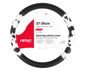 Amio - ΚΑΛΥΜΜΑ ΤΙΜΟΝΙΟΥ SWC-62 (M) 37>39cm ΜΑΥΡΟ ΜΕ ΣΧΕΔΙΟ ΑΣΠΡΟΜΑΥΡΟ ΔΕΡΜΑ ΑΓΕΛΑΔΑΣ - 1 ΤΕΜ. (04172/AM)