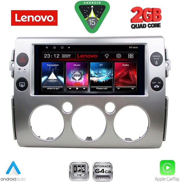 LENOVO LVD 2717_CPA (9inc) MULTIMEDIA TABLET for TOYOTA FJ CRUISER mod. 2007-2022