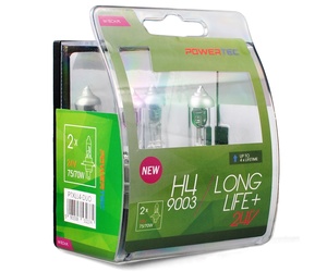 H4 24V 75/70W P43t POWERTEC LONG LIFE ΑΛΟΓΟΝΟΥ BLISTER 2ΤΕΜ. M-TECH