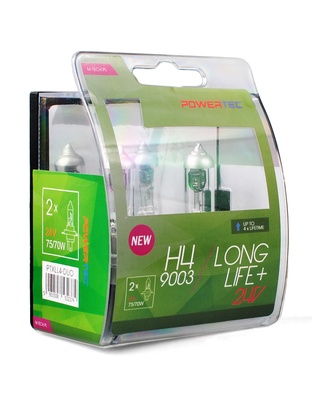 H4 24V 75/70W P43t POWERTEC LONG LIFE ΑΛΟΓΟΝΟΥ BLISTER 2ΤΕΜ. M-TECH