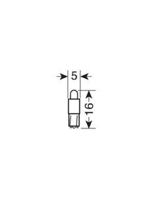 T3 12V W2Χ4,6d 1 LED COCKPIT ΛΕΥΚΟ (ΚΑΡΦΩΤΟ ΑΚΑΛΥΚΟ ΓΙΑ ΟΡΓΑΝΑ ΤΑΜΠΛΟ) BLISTER - 5 ΤΕΜ.