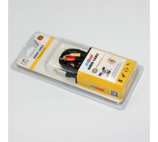 ΚΑΛΩΔΙΟ ΗΧΟΥ ΣΤΕΡΕΟ 1.8m 3RCA ΣΕ 3RCA ANDOWL QY-AV01