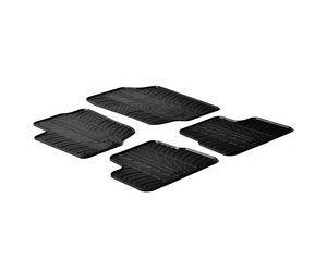LAMPA - ΠΑΤΑΚΙΑ ΑΥΤΟΚΙΝΗΤΟΥ ΑΠΟ ΛΑΣΤΙΧΟ ΓΙΑ PEUGEOT 207 05/2006-2012 / 207 SW 05/2006-2013 ΣΕ ΜΑΥΡΟ ΧΡΩΜΑ ME ΚΟΥΜΠΩΜΑΤΑ - 4 ΤΕΜ.