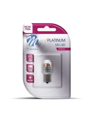 P21W 12/24V BA15s 15xSMD2835 LED ΚΟΚΚΙΝΟ CAN-BUS BLISTER M-TECH - 1 ΤΕΜ.