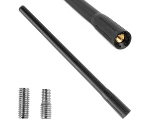 Amio - ΚΕΡΑΙΑ ΟΡΟΦΗΣ ANTM11 20cm ΜΕ 2 ΑΝΤΑΠΤΟΡΕΣ 5-6mm ΜΑΥΡΗ - 1 ΤΕΜ. (04161/AM)