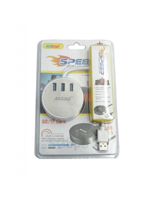 ΓΡΗΓΟΡΟ ΚΕΝΤΡΟ ΥΠΟΔΟΧΩΝ USB3.0 ΚΑΙ SD ANDOWL Q-JC87