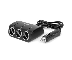 Amio - ΑΝΤΑΠΤΟΡΑΣ ΑΝΑΠΤΗΡΑ 12/24V 120W ΜΑΥΡΟΣ/3 ΘΕΣΕΙΣ/ΚΑΛΩΔΙΟ 80cm - 1 Τεμ. (04359/AM)
