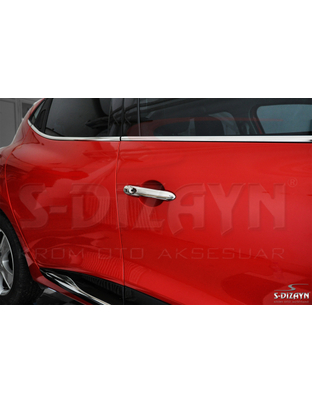 TRIM  ΠΑΡΑΘΥΡΩΝ ΑΥΤΟΚΟΛΛΗΤΑ ΧΡΩΜΙΟΥ 8ΤΕΜ. ΓΙΑ RENAULT CLIO IV 5D 2012+