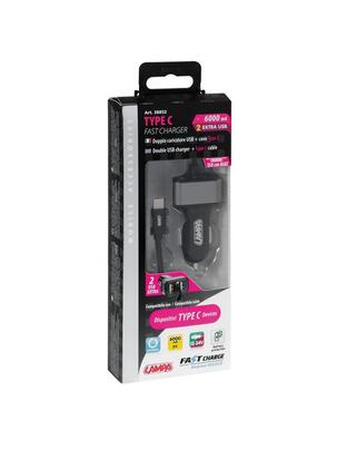 ΑΝΤΑΠΤΟΡΑΣ ΑΝΑΠΤΗΡΑ SILVER LINE 12/24V - 6000mA (2 USB ΚΑΙ ΚΑΛΩΔΙΟ ΦΟΡΤΙΣΗΣ TYPE C) - 150 cm 