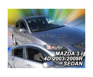 ΑΝΕΜΟΘΡΑΥΣΤΕΣ ΓΙΑ MAZDA 3 4D 2003-2009 ΣΕΤ ΑΥΤΟΚΙΝΗΤΟΥ ΑΠΟ ΕΥΚΑΜΠΤΟ ΦΙΜΕ ΠΛΑΣΤΙΚΟ HEKO - 4 ΤΕΜ.