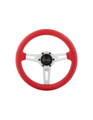 ΤΙΜΟΝΙ SHARAV 315 ΚΟΚΚΙΝΟ 315mm ΔΕΡΜΑΤΙΝΟ ΤΡΙΑΚΤΙΝΟ ΜΕ ΑΣΗΜΙ ΛΑΜΑ