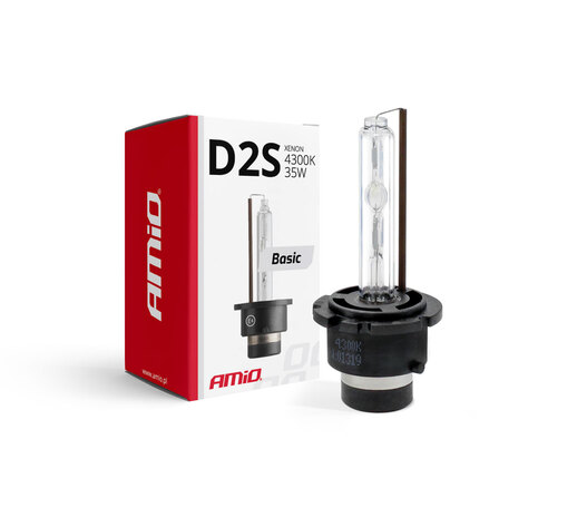 Amio - Ανταλλακτική Λάμπα D2S Xenon 12V 35W 4300K Basic Σειρά P32d-2 για Φώτα Αυτοκινήτου - 1 τεμ. (01319/AM)