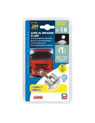 ΦΩΣ ΟΓΚΟΥ 12/24V LED ΛΕΥΚΟ ΣΤΡΟΓΓΥΛΟ 19,5mm 1ΤΕΜ.