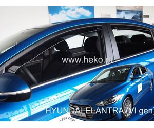ΑΝΕΜΟΘΡΑΥΣΤΕΣ ΓΙΑ HYUNDAI ELANTRA 4D 2016+ ΣΕΤ ΑΥΤΟΚΙΝΗΤΟΥ ΑΠΟ ΕΥΚΑΜΠΤΟ ΦΙΜΕ ΠΛΑΣΤΙΚΟ HEKO - 4 ΤΕΜ.