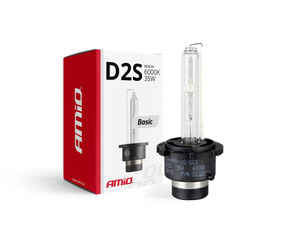 Amio - Ανταλλακτική Λάμπα D2S Xenon 12V 35W 6000K Basic Σειρά P32d-2 Λευκό Φως για Φώτα Αυτοκινήτου - 1 τεμ. (01320/AM)