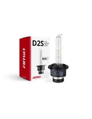 Amio - Ανταλλακτική Λάμπα D2S Xenon 12V 35W 6000K Basic Σειρά P32d-2 Λευκό Φως για Φώτα Αυτοκινήτου - 1 τεμ. (01320/AM)