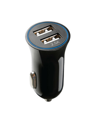 ΑΝΤΑΠΤΟΡΑΣ ΑΝΑΠΤΗΡΑ ΜΕ 2 USB 12/24V 2500 mA LED PLUG-IN 2 (Φ 25mm / ΜΗΚΟΣ 51mm)