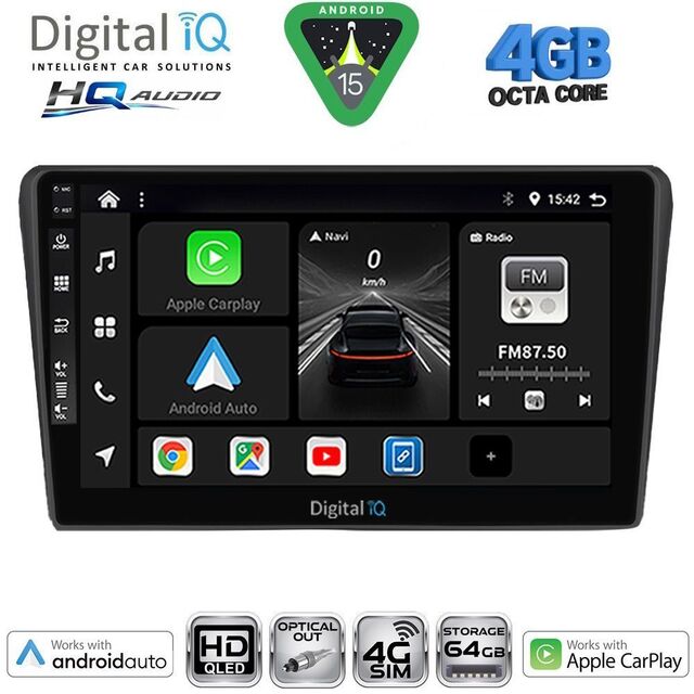 DIGITAL IQ BXK 19704BL_CPAA (9inc) MULTIMEDIA TABLET for TOYOTA AVENSIS (T25) mod. 2003-2009 (BLACK)