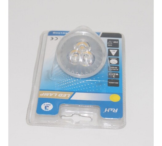 LED ΛΑΜΠΑ GU10/3W/3000K 0728