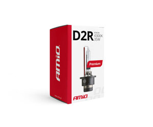 Amio - Λάμπα Xenon D2R 4300K 35W 12V Premium για αντικατάσταση εργοστασιακών και aftermarket xenon με φυσικό φωτισμό και σταθερή απόδοση χωρίς τροποποιήσεις - 1 Τεμ. (01970/AM)