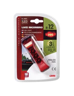 Φως Φορτηγού 24V 3LED Κόκκινο 103x35mm
