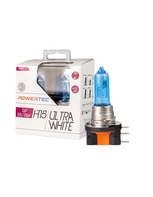 ΛΑΜΠΕΣ H15 12V 55/15W POWERTEC ULTRA WHITE (up to 5.000k)mTECH - 2 Τεμ.