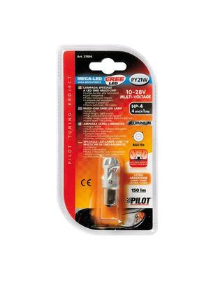 P21/5W 10-28V BAY15d CREE MEGA-LED 150LM ΔΙΑΘΛΑΣΗΣ ΠΟΡΤΟΚΑΛΙ (ΜΟΝΟΠΟΛΙΚΟ-ΠΑΡΑΚΕΝΤΡΟ) BLISTER 1ΤΕΜ.
