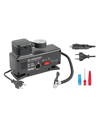 Amio - ΚΟΜΠΡΕΣΕΡ ΑΕΡΑ ΠΛΑΣΤΙΚΟ 12V/220V 18BAR-250PSI (ΜΑΝΟΜΕΤΡΟ/ΦΙΣ/4 ΑΝΤΑΠΤΟΡΕΣ/ΚΑΛΩΔΙΟ 300cm) - 1 ΤΕΜ. (02188/AM)