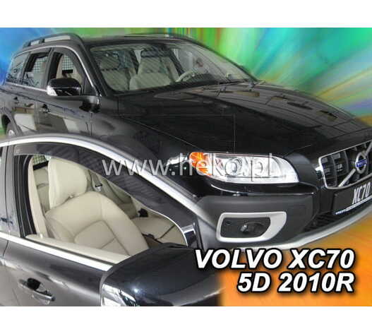 ΑΝΕΜΟΘΡΑΥΣΤΕΣ ΓΙΑ VOLVO S80 4D 2006+/ VOLVO V70 /XC 5D 2007-2016 ΖΕΥΓΑΡΙ ΑΠΟ ΕΥΚΑΜΠΤΟ ΦΙΜΕ ΠΛΑΣΤΙΚΟ HEKO - 2 ΤΕΜ.
