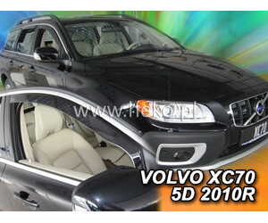 ΑΝΕΜΟΘΡΑΥΣΤΕΣ ΓΙΑ VOLVO S80 4D 2006+/ VOLVO V70 /XC 5D 2007-2016 ΖΕΥΓΑΡΙ ΑΠΟ ΕΥΚΑΜΠΤΟ ΦΙΜΕ ΠΛΑΣΤΙΚΟ HEKO - 2 ΤΕΜ.