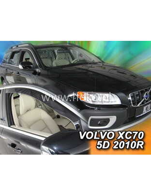ΑΝΕΜΟΘΡΑΥΣΤΕΣ ΓΙΑ VOLVO S80 4D 2006+/ VOLVO V70 /XC 5D 2007-2016 ΖΕΥΓΑΡΙ ΑΠΟ ΕΥΚΑΜΠΤΟ ΦΙΜΕ ΠΛΑΣΤΙΚΟ HEKO - 2 ΤΕΜ.