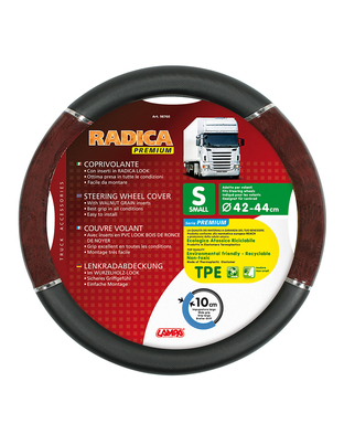 ΚΑΛΥΜΜΑ ΤΙΜΟΝΙΟΥ ΦΟΡΤΗΓΟΥ RADICA (S) 42-44cm (ΜΑΥΡΟ/ΞΥΛΟ/ΟΙΚΟΛΟΓΙΚΟ/ΑΟΣΜΟ)