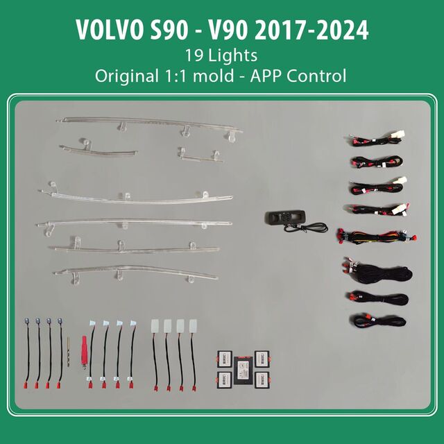 DIQ AMBIENT VOLVO S90 - V90 mod. 2017-2024 (Digital iQ Ambient Light for VOLVO S90 - V90 mod. 2017> with 19 Lights)