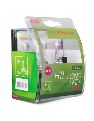 H11 24V 70W PGJ19-2 POWERTEC LONG LIFE ΑΛΟΓΟΝΟΥ BLISTER 2ΤΕΜ. M-TECH
