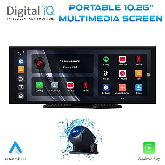 DIGITAL IQ PNA 9950_CPAA (10.26inc) (PORTABLE DVR MULTIMEDIA CARPLAY &amp; ANDROID AUTO with YOUTUBE-NTEFLIX..)