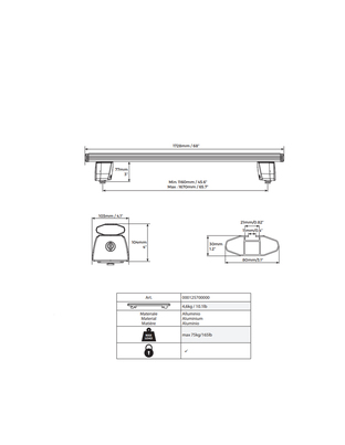 ΜΠΑΡΕΣ ΚΑΡΟΤΣΑΣ ΑΛΟΥΜΙΝΙΟΥ TBR - TRUCK BED RACK SYSTEM SILVER 172,8 cm ΣΕ ΑΣΗΜΙ ΧΡΩΜΑ ΓΙΑ PICKUP ΚΑΙ ΑΓΡΟΤΙΚΑ ΟΧΗΜΑΤΑ MENABO - 2 ΤΕΜ.