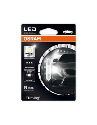 ΛΑΜΠΑΚΙ ΠΛΑΦΟΝΙΕΡΑΣ LEDriving 10x41mm - 12V - 1W -  SV8,5-8 (ΛΕΥΚΟ/ΘΕΡΜΟ) - 1 ΤΕΜ.