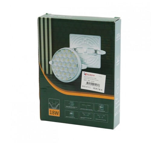 LED ΠΑΝΕΛ 18w ΜΕ ΤΡΟΦΟΔΟΤΙΚΟ TY-RH-010
