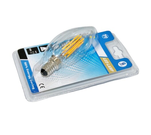 LED ΛΑΜΠΑ E14/6W/600Lm/4000K C37-6W-4K