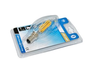 LED ΛΑΜΠΑ E14/6W/600Lm/4000K C37-6W-4K