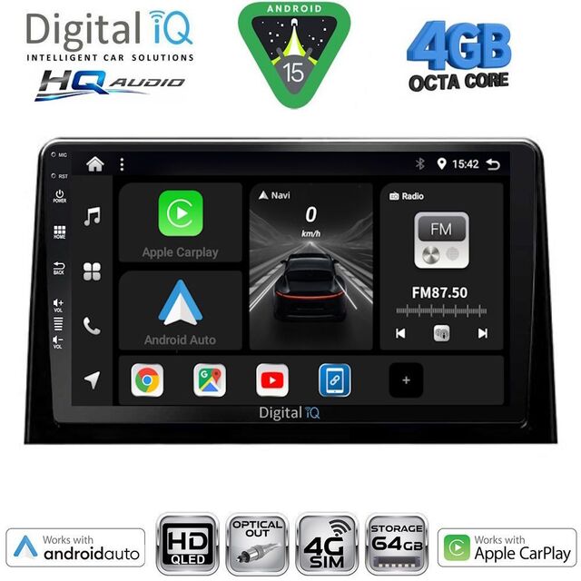 DIGITAL IQ BXK 19082_CPAA (10inc) MULTIMEDIA TABLET for CITROEN BERLINGO – OPEL COMBO – PEUGEOT PARTNER – TOYOTA PROACE mod. 2018-2026 - FIAT DOBLO mod. 2022-2026