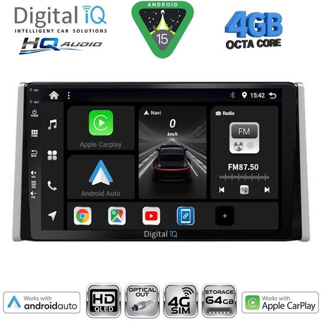 DIGITAL IQ BXK 19734_CPAA (10inc) MULTIMEDIA TABLET for TOYOTA RAV 4 mod. 2019-2025