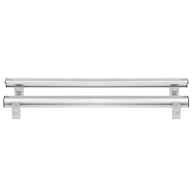 ΒΑΣΕΙΣ ΣΤΗΡΙΞΗΣ ΑΛΟΥΜΙΝΙΟΥ TBR FIXING PROFILE KIT M 116,6 cm ΣΕ ΑΣΗΜΙ ΧΡΩΜΑ ΜΕ ΥΠΟΔΟΧΕΣ T-SYSTEM ΓΙΑ ΜΠΑΡΕΣ TBR ΚΑΡΟΤΣΑΣ ΣΕ PICKUP ΚΑΙ ΑΓΡΟΤΙΚΑ ΟΧΗΜΑΤΑ MENABO - 2 ΤΕΜ.