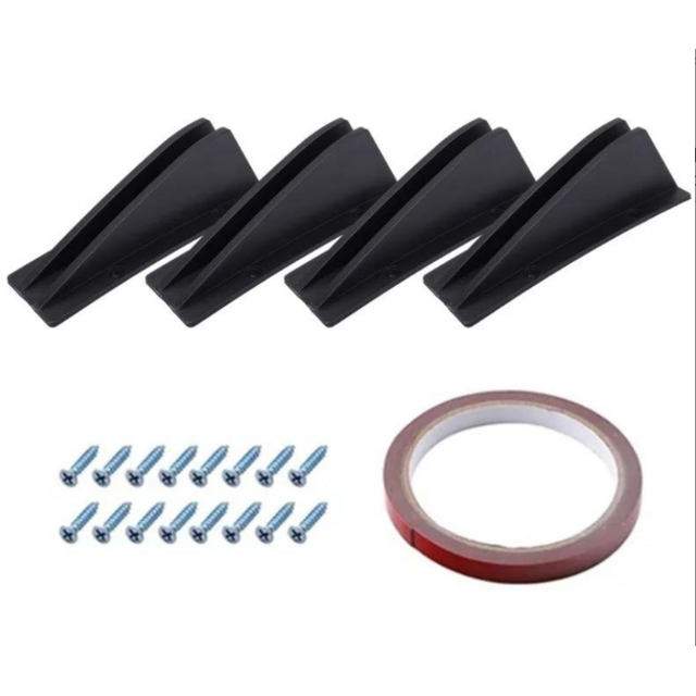 Πίσω Diffuser Universal Shark Πρόσθετα Προφυλακτήρα μαύρα